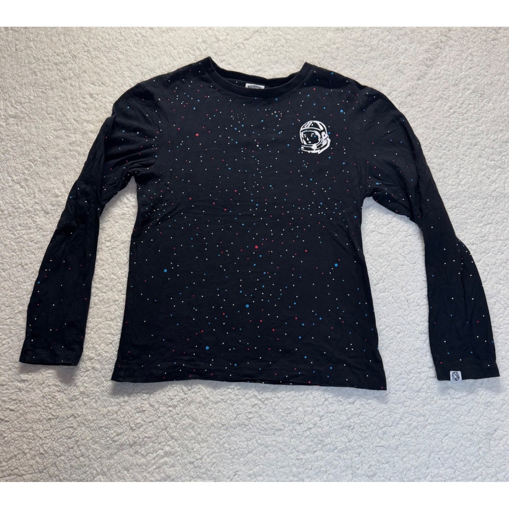 BILLIONAIRE BOYS CLUB Black Long Sleeve Astronaut Space Print T Shirt Size S